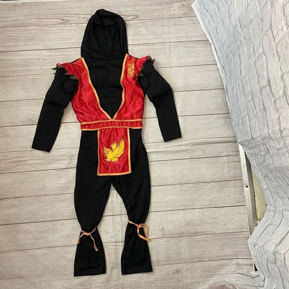 Shadow ninjas boys M 7-8 hooded Halloween costume